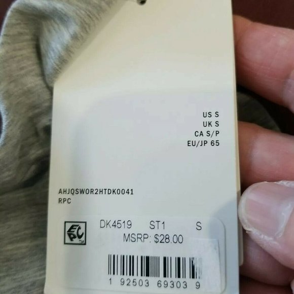 DKNY Intimates DK4519 Racerback Bralette Grey White Black Size Small New - Picture 7 of 7